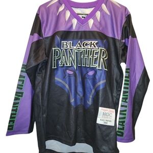 HGC Black Panther Men's Long Sleeve Jersey - Purple and Black